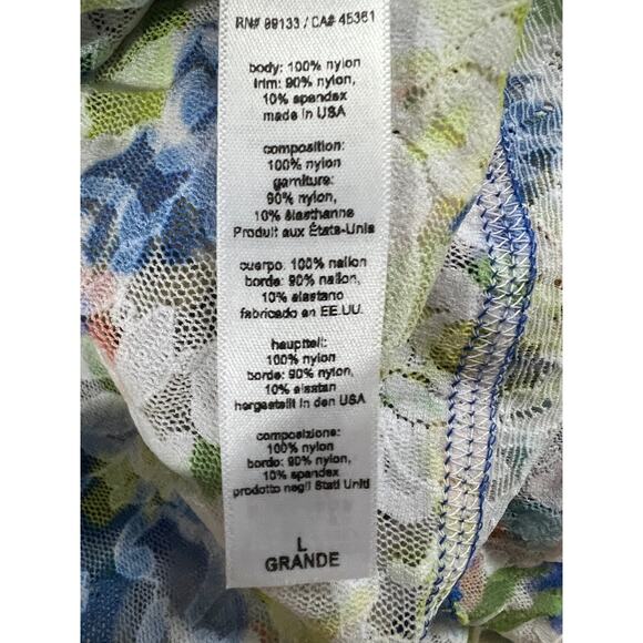 HANKY PANKY SIZE LARGE LACE BRUSH STROKES PRINTED CLASSIC CAMI MULTICOLOR NEW - Picture 10 of 12